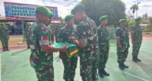 Kodim 0112/Sabang Gelar Upacara Korps Raport Kenaikan Pangkat Prajurit Periode 1 Oktober 2025