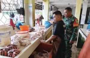Babinsa Kuta Barat Pantau Harga Ayam Potong, Wujudkan Stabilitas Pangan di Wilayah Binaan