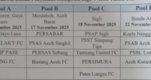 PSGL vs AL FARLAKY FC awali Liga4 PSSI Aceh 2025-2026