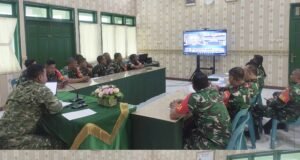 Dandim 0112/Sabang Bersama Babinsa Mengikuti Vicon Bahas Tindak Lanjut Kerjasama PT. Agrinas dengan TNI tentang Pembangunan Koperasi Merah Putih