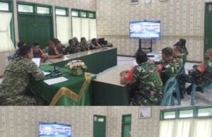 Dandim 0112/Sabang Bersama Babinsa Mengikuti Vicon Bahas Tindak Lanjut Kerjasama PT. Agrinas dengan TNI tentang Pembangunan Koperasi Merah Putih