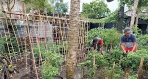 Babinsa Koramil 02/Sukakarya Bersama Warga Tingkatkan Ketahanan Pangan Ciptakan Lahan Produktif