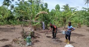 Babinsa Koramil 01/Sukajaya Bantu Petani, Wujudkan Ketahanan Pangan dan Kebersamaan di Wilayah Binaan