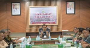 Sekda Aceh Pimpin Rapat Rancana Pembukaan Angkutan Laut Lintas Luar Negeri