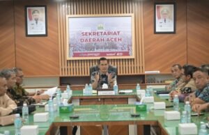 Sekda Aceh Pimpin Rapat Rancana Pembukaan Angkutan Laut Lintas Luar Negeri