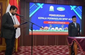 Gubernur Aceh Kukuhkan Nanang Agus Susistrino sebagai Kepala Perwakilan BPKP Aceh