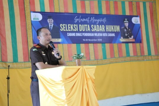 Kejari Sabang Gelar Seleksi Duta Pelajar Sadar Hukum 2025