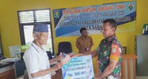 BLT-DD Tersalurkan, Babinsa Koramil 01/Sukajaya Pastikan Transparansi dan Ketertiban