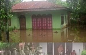 Banyak rumah Warga Meunasah Baet KBJ AB,Tergenang Air..Masyarakat Minta Pada Bupati Untuk membangun Drainase