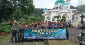 Wujud Bakti TNI AD, Kodim 0112/Sabang Bersihkan Masjid Baitul Muna di Momen Hari Juang Kartika