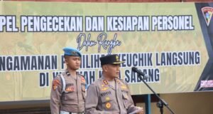Kapolres Sabang Pimpin Apel Kesiapan Pengamanan Pilchiksung 2025
