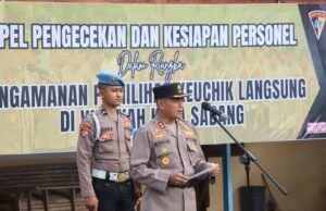 Kapolres Sabang Pimpin Apel Kesiapan Pengamanan Pilchiksung 2025