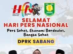 DEWAN PERWAKILAN RAKYAT KOTA SABANG MENGUCAPKAN SELAMAT HARI PERS NASIONAL