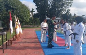 Dandim 0112/Sabang Pimpin Penyerahan Sertifikat Kenaikan Sabuk Kohai Inkai, Wujudkan Semangat Juang Karateka