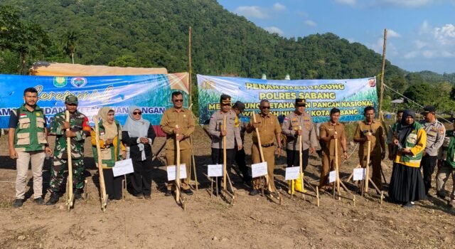 Dukung Ketahanan Pangan, Babinsa Koramil 02/Sukakarya Hadiri Penanaman Jagung di Gampong Iboih