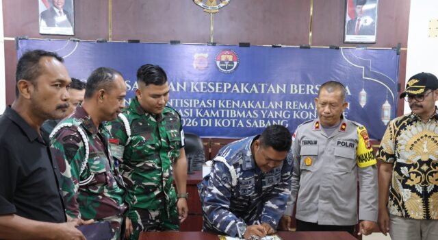 Polres Sabang Gelar Sosialisasi dan Teken Kesepakatan Bersama Antisipasi Kenakalan Remaja Tahun 2026