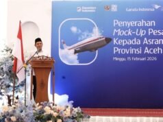 Kapolda Aceh Hadiri Peresmian dan Penyerahan Mock-Up Pesawat Garuda Indonesia serta Gedung A2 Grand Misfalah Asrama Haji Kelas I Aceh