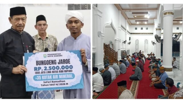 Wawalkot Sabang, Suradji Junus isi Safari Ramadhan di Masjid Al-Falah Ujong Kareueng