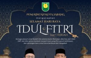 PEMERINTAH KOTA SABANG MENGUCAPKAN SELAMAT HARI RAYA IDUL FITRI 1447H/2026 M