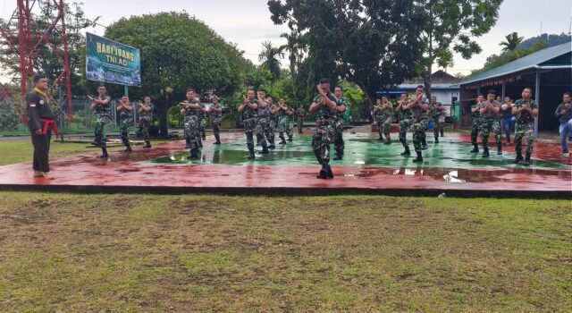 Prajurit Kodim 0112/Sabang Asah Kemampuan Bela Diri Lewat Latihan Pencak Silat Militer
