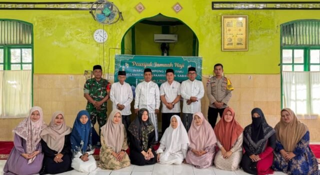 Haru dan Penuh Doa! Babinsa Koramil 02/Sukakarya Hadiri Peusijuk Calon Jamaah Haji Warga Kuta Timu