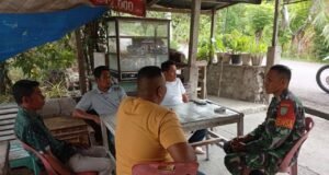 Babinsa Aneuk Laot Ajak Pemuda Jadi Garda Terdepan Jaga Keamanan Lingkungan Desa