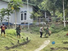 Sinergi TNI-Polri dan Warga: Aksi Bersih Lingkungan Wujudkan Gampong Asri di Kuta Barat