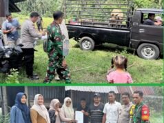 Babinsa Koramil 02/Sukakarya Dampingi Penyerahan Sapi BUMG, Wujudkan Pemberdayaan Ekonomi Warga