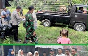 Babinsa Koramil 02/Sukakarya Dampingi Penyerahan Sapi BUMG, Wujudkan Pemberdayaan Ekonomi Warga