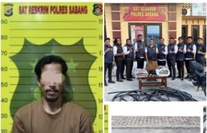 Kurang dari 24 Jam, Satreskrim Polres Sabang Tangkap Pelaku Pencurian Kabel PLN Senilai Rp103 Juta