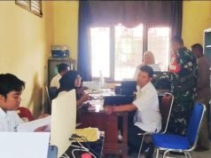 Babinsa Koramil 02/Sukakarya Hadir Bantu Kelancaran Pelayanan Pengurusan Administrasi Warga Binaan