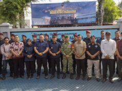 Babinsa Koramil 02/Sukakarya Hadiri Apel dan Razia Gabungan di Rutan Kelas IIB Sabang