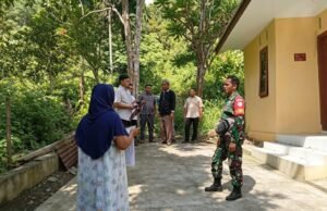 Babinsa Koramil 02/Sukakarya Dampingi Kegiatan Monitoring Rumah Bantuan Warga Aneuk Laot