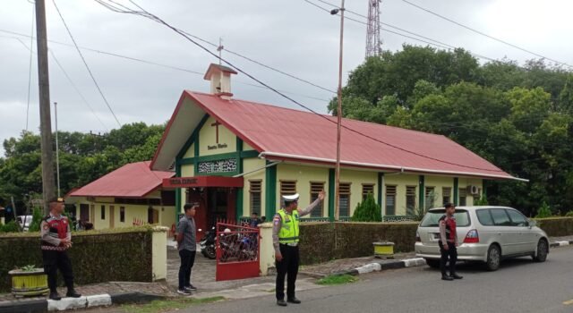 Polres Sabang Turunkan Personel Pengamanan Ibadah Kenaikan Isa Almasih di Sejumlah Gereja