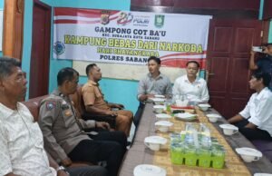 Polres Sabang Gelar Program Kampung Bebas dari Narkoba di Gampong Cot Ba’u