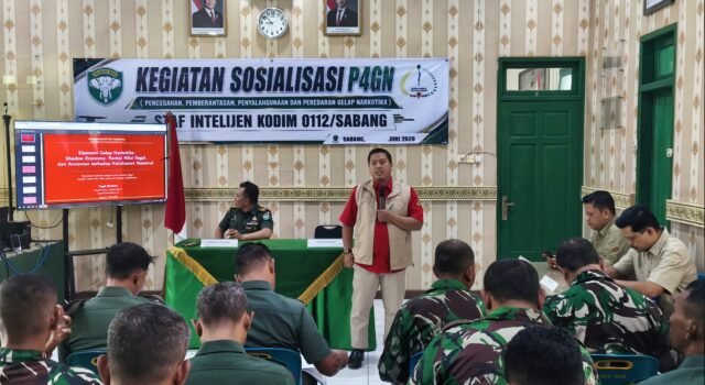 Bentengi Prajurit dari Bahaya Narkoba, Kodim 0112/Sabang Gelar Kegiatan Sosialisasi P4GN