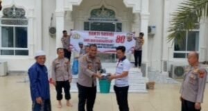 Polsek Sukakarya Polres Sabang Gelar Bakti Religi di Masjid Jamik Baitul Muna
