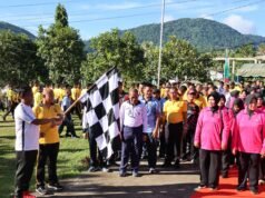 Polres Sabang Gelar Olahraga Bersama Semarakkan Hari Bhayangkara Ke-80