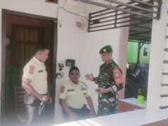 Perkuat Sistem Keamanan, Babinsa Kuta Ateuh Sambangi Pos Satpam Pengadilan Negeri Sabang