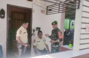 Perkuat Sistem Keamanan, Babinsa Kuta Ateuh Sambangi Pos Satpam Pengadilan Negeri Sabang