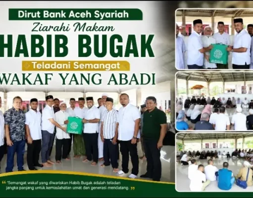 Dirut Bank Aceh Syariah Ziarahi Makam Habib Bugak, Teladani Semangat Wakaf yang Abadi