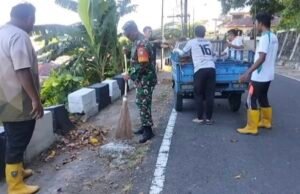 Babinsa dan Warga Kuta Timu Kompak Bersihkan Lingkungan, Wujudkan Wilayah yang Nyaman