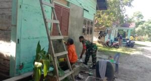 Babinsa Balohan Turun Langsung Bantu Rehab Rumah Warga, Wujud Kepedulian TNI di Tengah Masyarakat