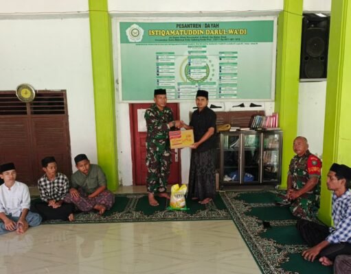 Danramil 02/Sukakarya Silaturahmi ke Dayah Darul Wa’di, Pantau Kondisi Sosial dan Situasi Wilayah