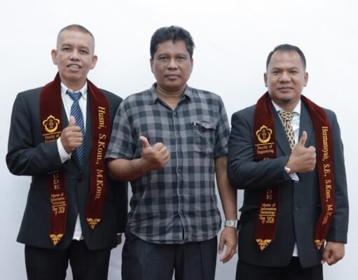 Husni Abda dan Hermansyah, Tim Puskom Umuslim Raih Gelar Magister Komputer