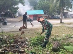 Babinsa Keuneukai Turun Langsung Bersama Warga, Wujudkan Lingkungan Bersih dan Nyaman