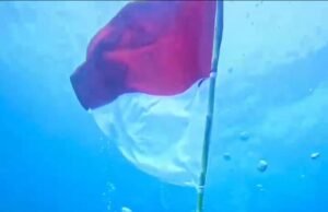 Semarak HUT RI ke-81, Polsek Sukakarya Bersama Keuchik Gp.Iboih Kibarkan Merah Putih di Bawah Laut.