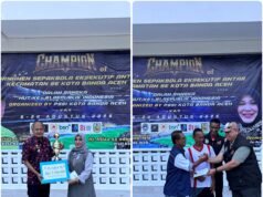Turnamen U-45, PSSI Banda Aceh Juara, SKFC ‘Runner up’, Dahlan Pemain Terbaik dan Pipit Topskor
