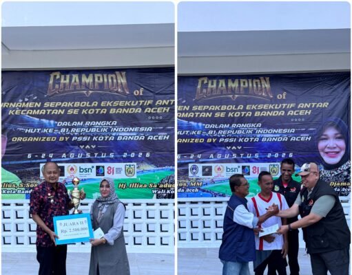 Turnamen U-45, PSSI Banda Aceh Juara, SKFC ‘Runner up’, Dahlan Pemain Terbaik dan Pipit Topskor