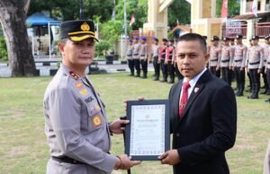 Kapolres Sabang Apresiasi Personel Berprestasi dan Masyarakat
